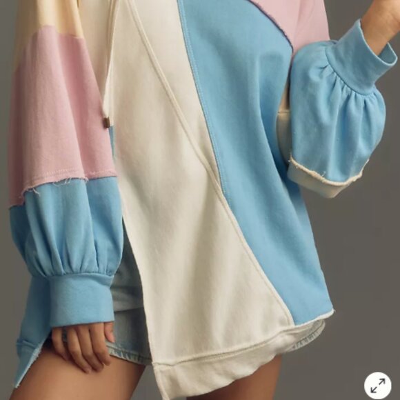 Anthropologie Pilcro Patchwork Hooded Sweatshirt - Picture 2 of 5